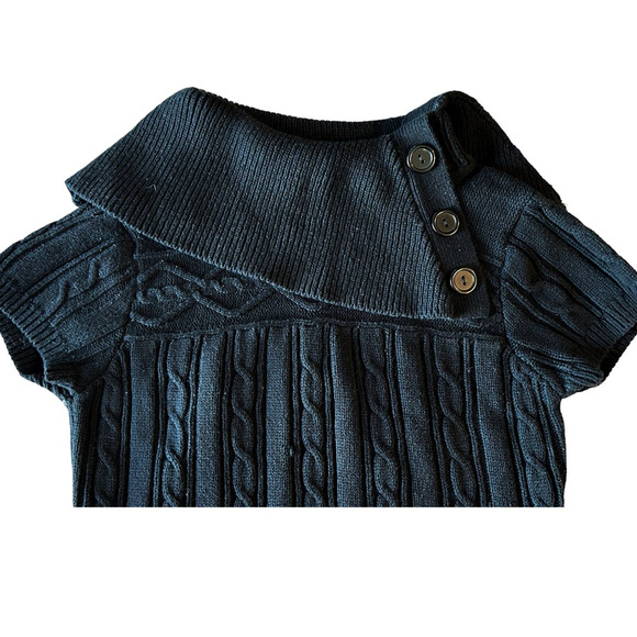 BCX Black Short Sleeve Sweater Dress Womens Size L - Picture 2 of 11